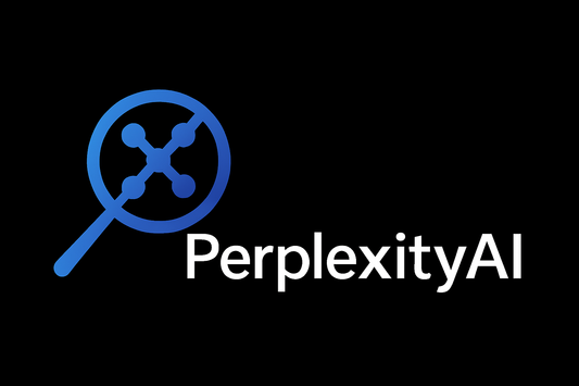 Logo Perplexity con testo bianco